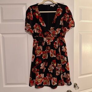 Madewell Wrap Vneck Midi Floral Dress